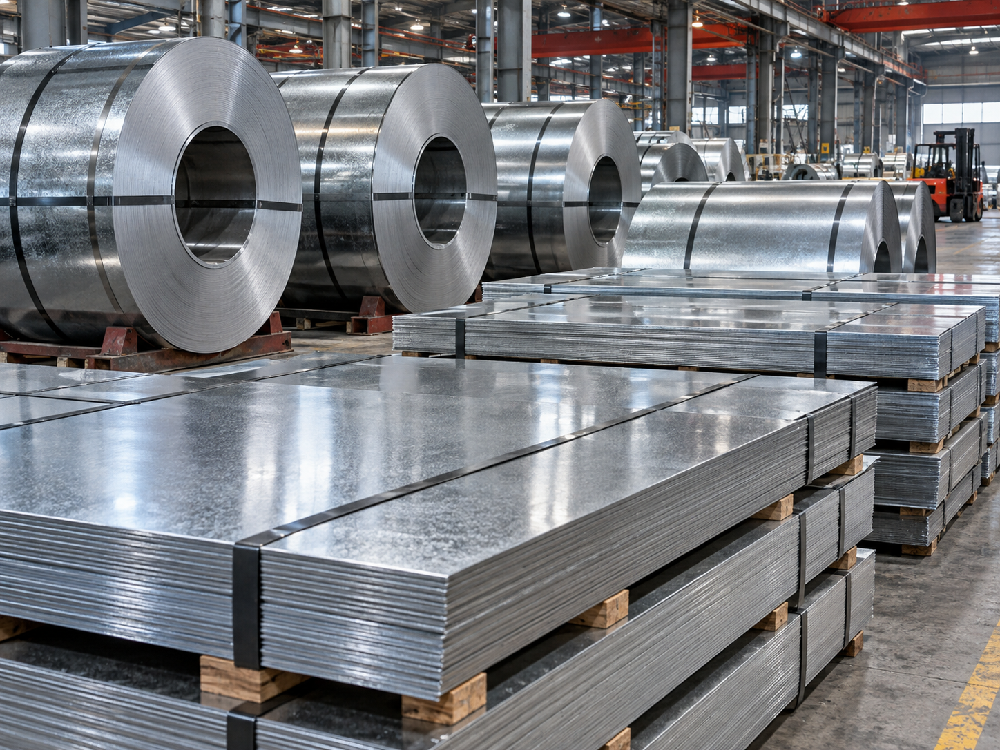Galvanized and alloy steel sheets and coils